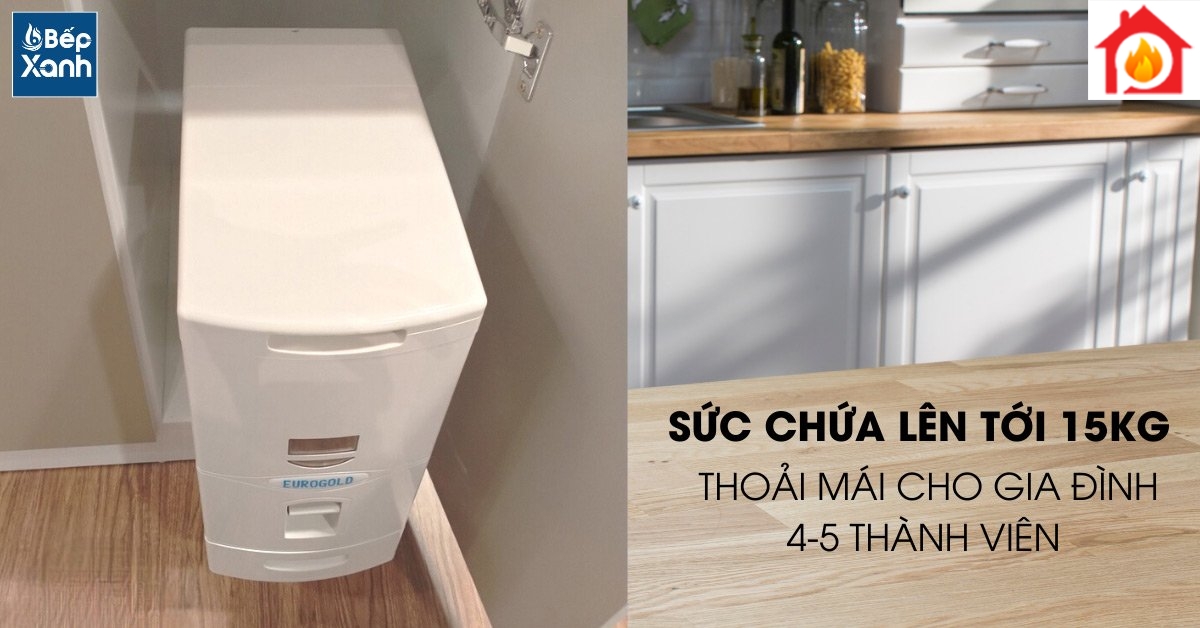Sức chứa lên đến 15kg Sức chứa lên đến 15kg