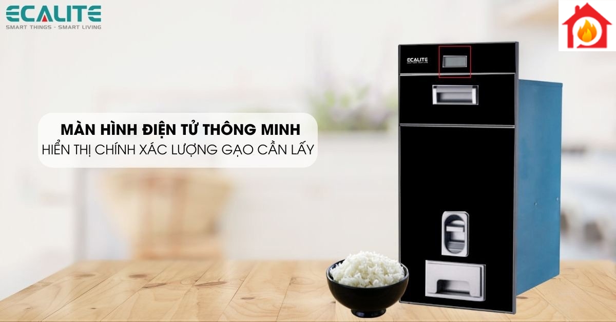 Thùng đựng gạo điện tử EL-RC300B màn hình điện tử thông minh, chính xác