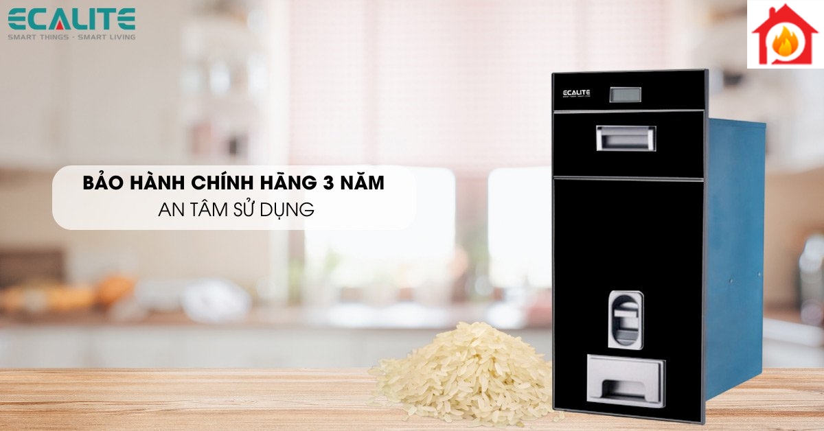 Thùng đựng gạo điện tử EL-RC300B chính sách bảo hành 3 năm