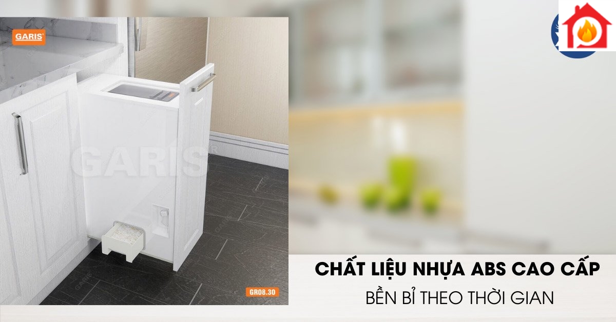 Thùng gạo thông minh Garis GR08.30 chất liệu nhựa ABS cao cấp