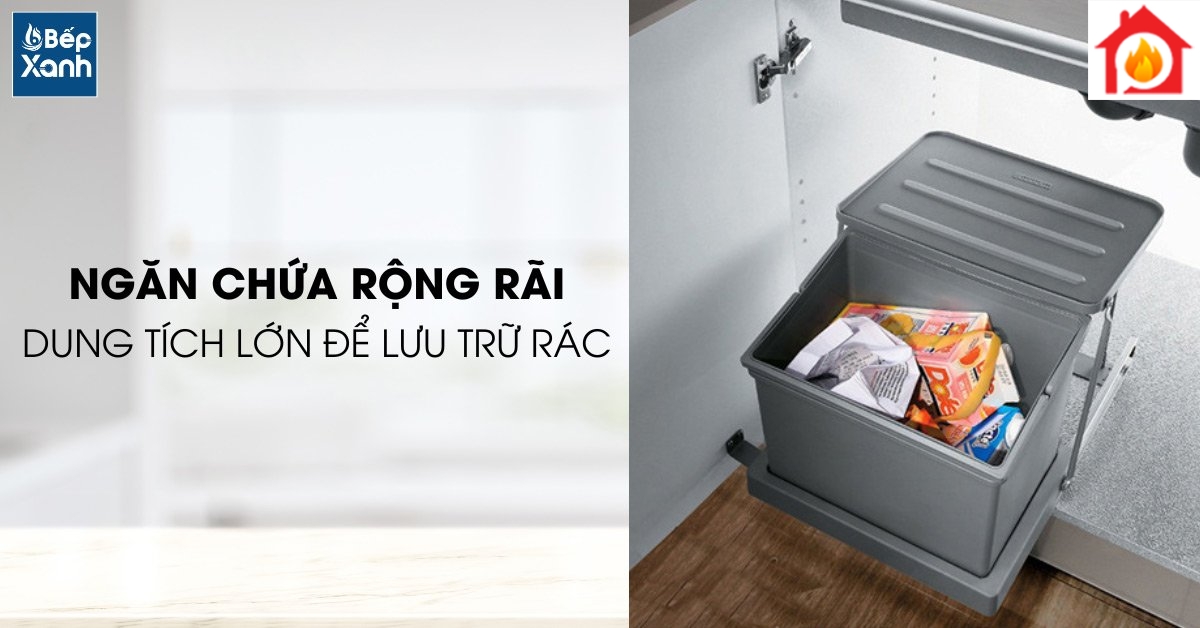 Thùng rác ngăn mùi Eurogold E006 ngăn chứa rộng rãi