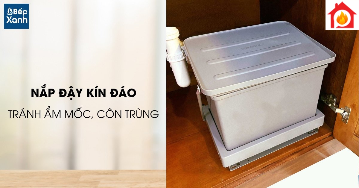 Thùng rác ngăn mùi Eurogold E006 nắp đậy