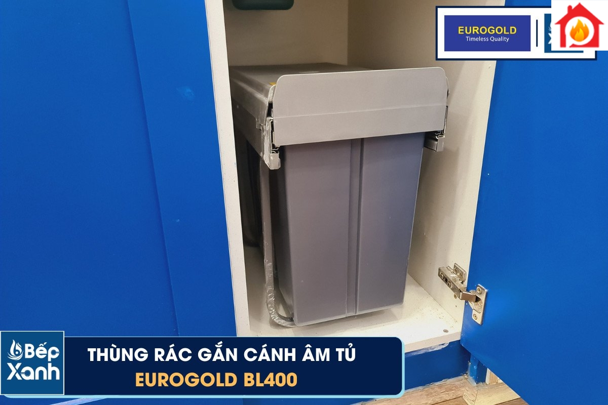 Thùng rác âm tủ Eurogold BL400 chuyển động nhẹ nhàng