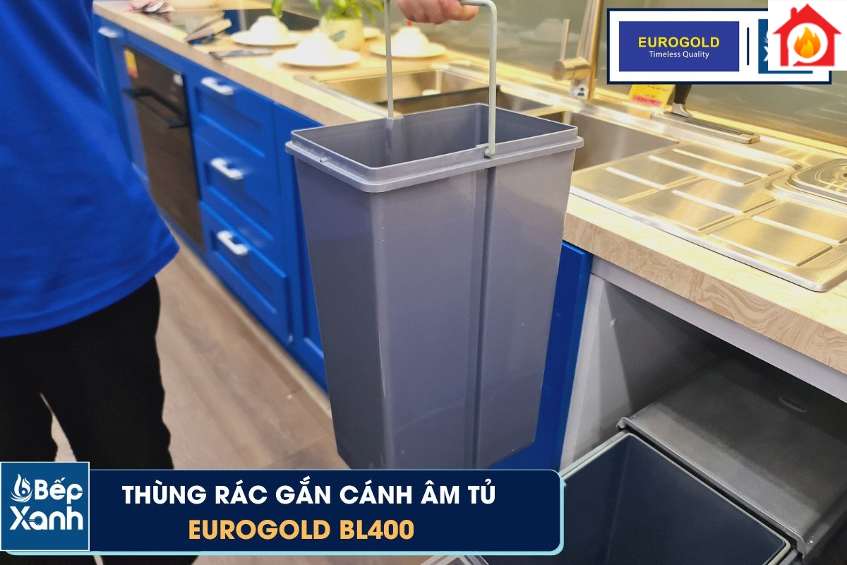 Thùng rác âm tủ Eurogold BL400 ngăn đựng rác có thể tháo rời