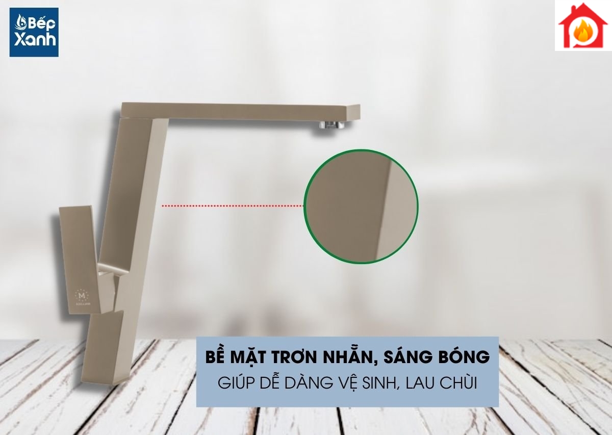 Bề mặt sáng bóng tạo lớp trơn nhẵn.