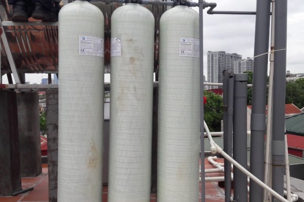 Cột lọc thô composite đầu nguồn (lọc cho nguồn nước nhiễm phèn)