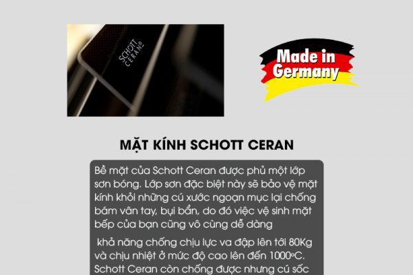 Các loại mặt kính dùng cho Bếp điện từ hồng ngoại