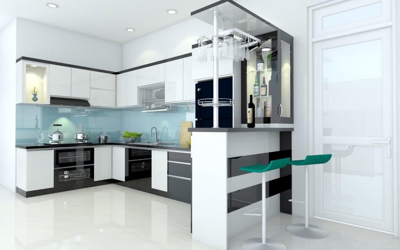 Tủ bếp Acrylic mẫu mới 3