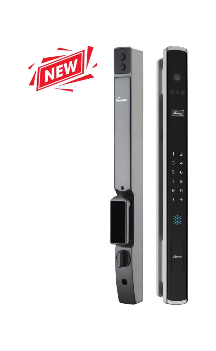 Khoá cửa vân tay Demax EL909 AG Face ID Remote, App Wifi camera chuống cửa Của Đức