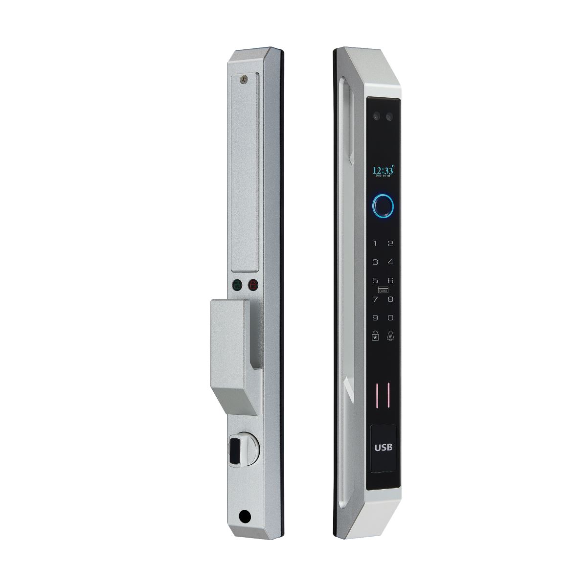 Khóa cửa nhôm thông minh Hubert HB CNI7 EU Gray App wifi, Face ID