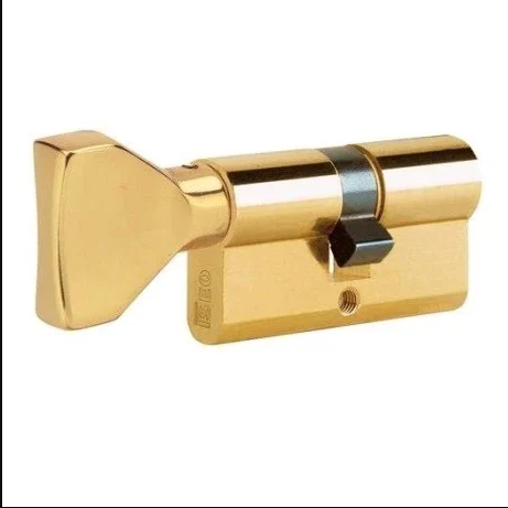 Lõi khóa ISEO R6 35/35 Có núm vặn màu vàng đồng