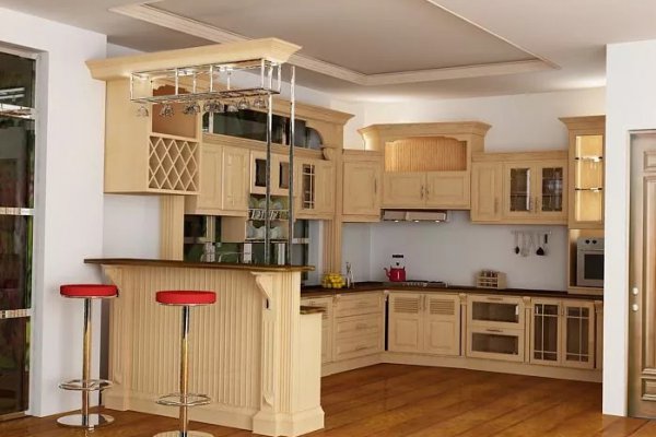 Tủ bếp gỗ sồi Nga mẫu mới 15