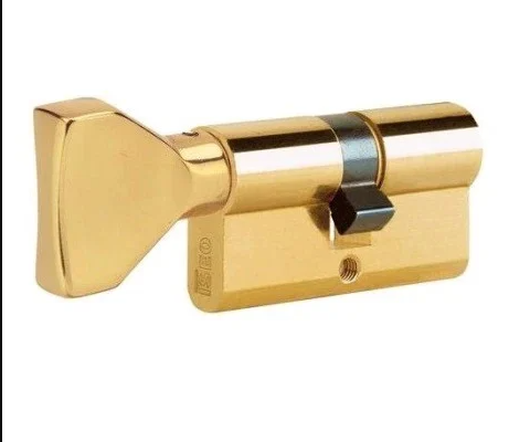 Lõi khóa ISEO R6 35/35 Có núm vặn màu vàng đồng
