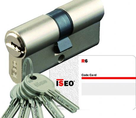 Lõi khóa ISEO R6 màu Niken Made in Italy