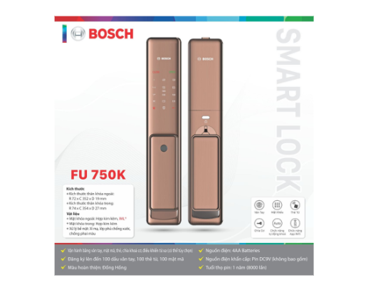 Khóa cửa điện tử Bosch FU750DE App Wifi
