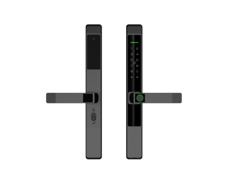 Khóa điện tử cửa nhôm Hubert HB CN39 Rough black App wifi chống nước