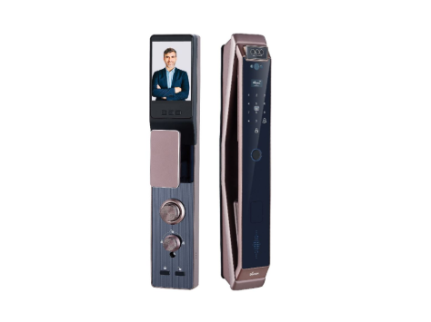 Khóa vân tay Demax EL966 CNC Brown Face ID, App wifi