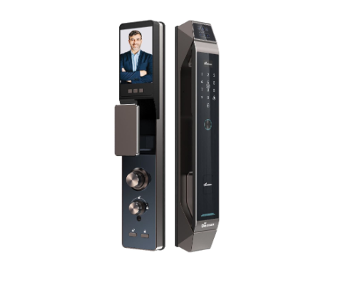 Khoá cửa Demax EL968 CNC BROWN Face ID - App wifi video call chuông hình