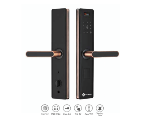 Khóa cửa thông minh Hubert HB CG60 Gold Luxury App wifi