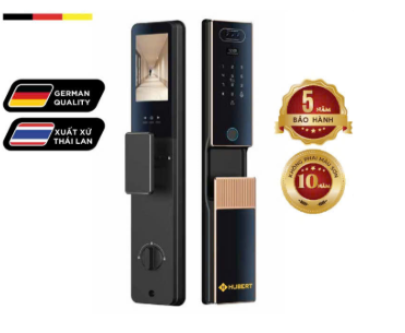 Khóa cửa vân tay Hubert HB CGI6 EU Brown Face ID, App wifi