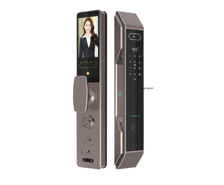 Khóa cửa vân tay Hubert HB CGI7 EU Brown Face ID, App wifi của Đức