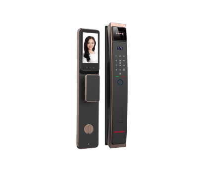 Khoá cửa vân tay thông minh Sharp H3-FV đồng đỏ App wifi, Face ID