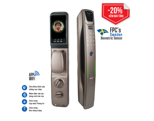 Khóa cửa thông minh Face ID Faster FS007FD3D-BS