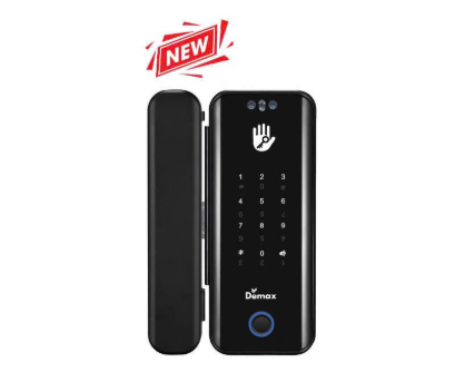 Khóa vân tay cửa kính Demax EL900G BL App Wifi, Face ID 3D của Đức