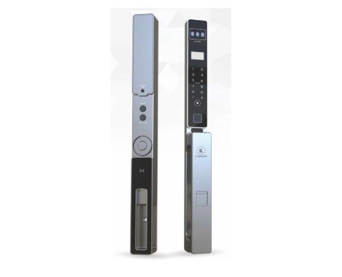 Khoá vân tay cửa nhôm KL-599 CNC 02 Grey App, Face ID