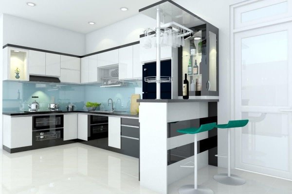 Tủ bếp Acrylic mẫu mới 23