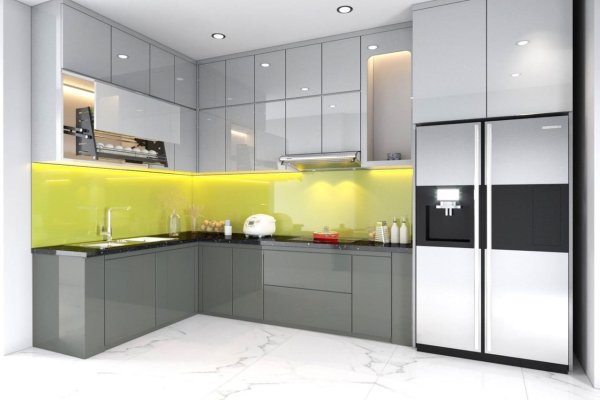 Tủ bếp Acrylic mẫu mới 25