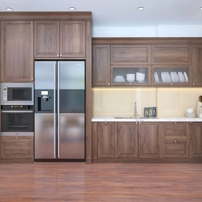 Tủ bếp gỗ óc chó mẫu mới 26