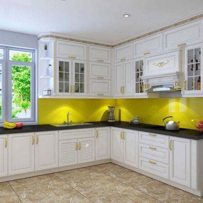 Tủ bếp bán cổ điển mẫu mới 72