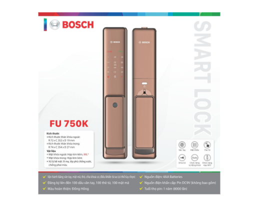Khóa cửa điện tử Bosch FU750DE App Wifi