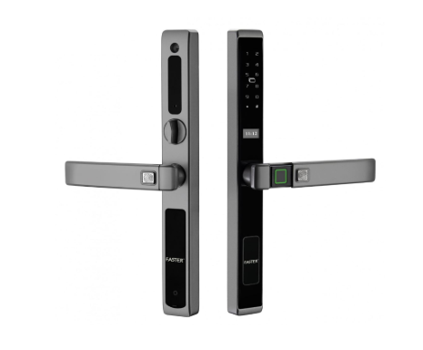 Khóa Vân Tay cửa nhôm Demax SL588 AG chống nước IP56, chốt trong an toàn - Của Đức