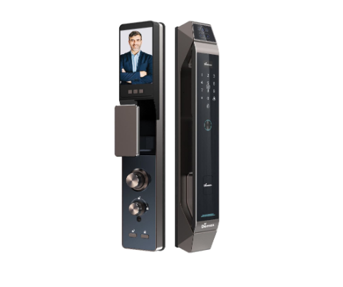 Khoá cửa Demax EL968 CNC BROWN Face ID - App wifi video call chuông hình