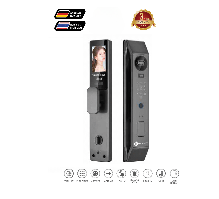 Khóa cửa thông minh Hubert HB CG80VF Luxury Face ID , App wifi Khóa cửa thông minh Hubert HB CG80VF Luxury Face ID , App wifi