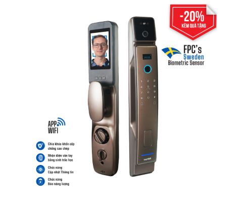 Khóa cửa thông minh Face ID Faster FS008FD3D-BS chính hãng Khóa cửa thông minh Face ID Faster FS008FD3D-BS chính hãng