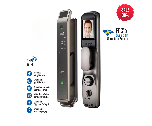 Khóa cửa vân tay Faster FS868 Luxury Face ID Khóa cửa vân tay Faster FS868 Luxury Face ID