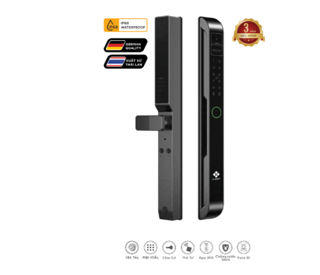 Khóa cửa nhôm thông minh Hubert HB CN80F Luxury App wifi, Face ID Khóa cửa nhôm thông minh Hubert HB CN80F Luxury App wifi, Face ID