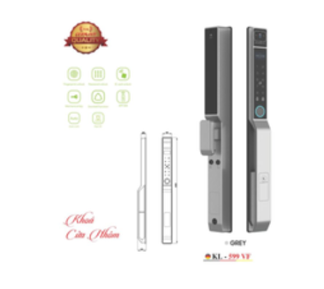 Khoá thông minh cửa nhôm KL-599 VF Champagne Gold App Khoá thông minh cửa nhôm KL-599 VF Champagne Gold App