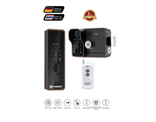 Khóa cửa cổng điện tử Hubert HB CC79 Black chống nước