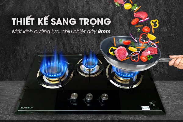 Bếp gas âm 3 lò Eurosun EU-GA378