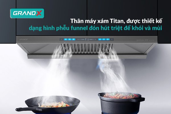 Máy hút mùi áp tường GrandX GX H90T81G (GX H90T81SG)