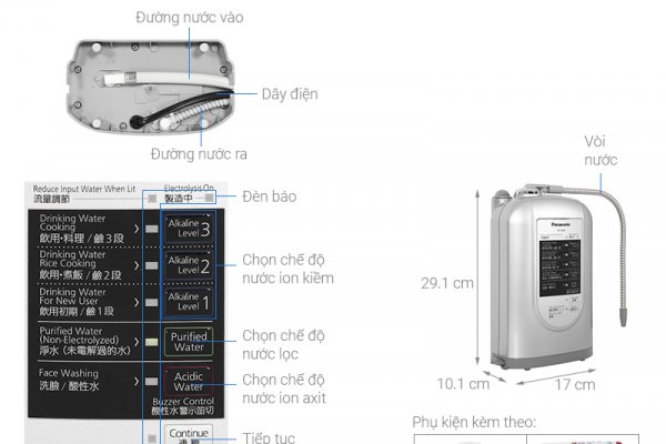 Máy lọc nước điện giải ion kiềm Panasonic Tk as66, Tk as45, Tk ab50 giảm 15%