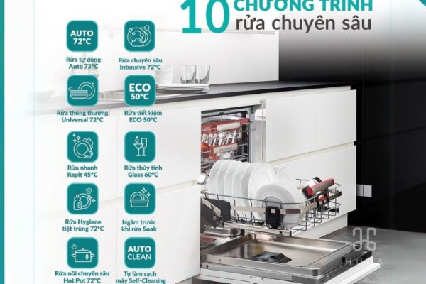 Máy rửa bát GrandX SMS8GX89B Series 8