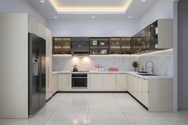 Tủ bếp Inox 304, cánh kinh 2