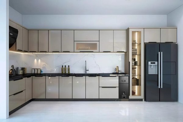 Tủ bếp Inox 304, cánh kính