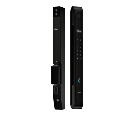 Khóa vân tay cửa nhôm Demax EL998 BN CNC Face ID, Camera chuông hình chống nước của Đức