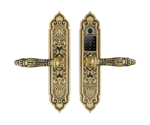 Khóa cửa tân cổ điển Demax EL350 European Gold App TTlock Wifi Của Đức